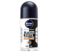 NIVEA MEN Déodorant Bille Black & White Ultimate Impact (1 x 50 ml), déodorant homme anti-traces blanches et jaunes, anti-transpirant anti odeur & humidité, protection efficace 72h, sans alcool