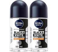 NIVEA MEN Déodorant Bille Black & White Ultimate Impact (1 x 50 ml), déodorant homme anti-traces blanches et jaunes, anti-transpirant anti odeur & humidité, protection efficace 72h, sans alcool