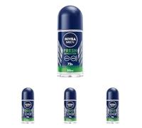 NIVEA MEN Déodorant bille Fresh Sensation (1 x 50 ml), Déodorant homme fraîcheur 72 h, Anti-transpirant parfumé longue durée à la formule INFINIFRESH unique (Lot de 4)