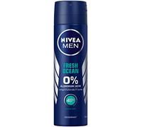 NIVEA MEN Déodorant Fresh Ocean Spray Lot de 6 (6 x 150 ml), sans aluminium, formule rafraîchissante, déodorant avec protection 48h, soin de la peau