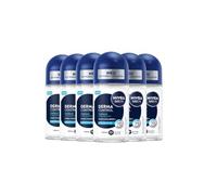 NIVEA MEN Derma Control Defend Déodorant à bille 50 ml Protection anti-transpirante 72h pour homme avec hyaluronique et provitamine B5 (6 x 50 ml)