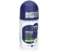 NIVEA MEN - Bille Masculin Derma Control Sensitive - Déodorant Homme 72H Anti-Transpirant Aisselles - Acide Hyaluronique - Anti-Irritations - 0% Alcool - Peaux Sensibles - Protection Active - 50 ml