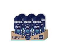 NIVEA MEN Déodorant roll-on Dual Active – Anti-respirant 72 h fraîcheur intense – 6 x 50 ml