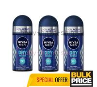 Nivea Men Dry Fresh Roll-On Deodorant Antibactérien 72H Sweat Odor Protect...