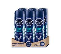 NIVEA MEN Dry Fresh Spray Déodorant 6 x 150 ml pour homme avec formule Dual Active Déodorant anti-transpirant pour 48 h de fraîcheur intense sur la peau