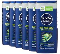 NIVEA MEN Energy Shower Gel 250ml (6 x 250ml)