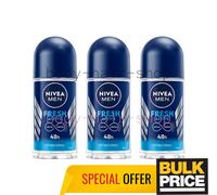 Nivea Men Fresh Active Infini-Fresh Roll-On Deodorant Antibactérien 50ml Pack...