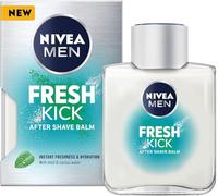 NIVEA Men Fresh Kick Baume après-rasage (100 ml), lotion après-rasage rafraîchissante, soin de la peau pour homme, baume après-rasage à l'eau de menthe et de cactus