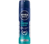 NIVEA MEN Fresh Ocean Déodorant en spray, déodorant sans aluminium (ACH) avec protection 48h, déodorant avec formule unique INIFINIFRESH et parfum de mer fraîche (150 ml)