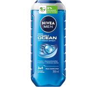 NIVEA MEN Fresh Ocean Gel douche revitalisant au parfum marin pour homme, gel douche aux minéraux marins pour le corps, le visage et les cheveux (250 ml)