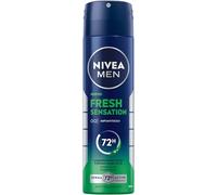 NIVEA MEN Fresh Sensation Déodorant en spray avec protection anti-transpirante 72h contre la transpiration et les odeurs, avec effet antibactérien et parfum frais (150 ml)