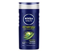 NIVEA MEN Gel Douche 3-en-1 Energy 250 ml - Corps, Visage & Cheveux, Fraîcheur énergisante