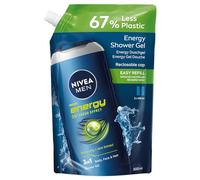NIVEA MEN - Gel Douche Energy 3-en-1 - Corps, Visage & Cheveux - Vivifiant & Rafraîchissant - Formule Douce À L'Extrait De Menthe - pH Neutre - Tous Types De Peaux - Format Recharge 500 ml