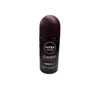 NIVEA Men Lot de 3 déodorants roll-on Deep Black Carbon Dark Wood (3 x 50 ml)