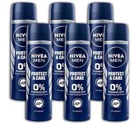 NIVEA MEN Protect & Care Déodorant en spray (150 ml) sans aluminium (ACH) pour une sensation de fraîcheur longue durée sur la peau, déodorant nourrissant avec protection 48h