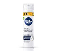 NIVEA MEN - Mousse à Raser Homme - Protège Contre 5 Signes d'Irritation - Maxi Format - Formule Sans Alcool à la Camomille & Hamamélis - Peaux Sensibles - Testée Sous Contrôle Dermatologique - 250 ml