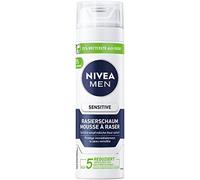 NIVEA MEN Mousse à raser Sensitive pour homme (200 ml), mousse riche à la camomille et à la vitamine E pour un rasage en douceur, formule protectrice contre les irritations de la peau