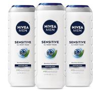Nivea Men NIVEA Hommes Sensible 3-in-1 Body Wash - douche, shampoing et Refresh, Savon et sans colorant pour peau sensible - 16.9 fl. onces. (Lot de 3)