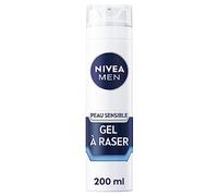 NIVEA MEN Peau Sensible Gel à Raser (1 x 200 ml), crème de rasage enrichie en camomille et en hamamélis, soin rasage 0% alcool pour homme à la peau sensible