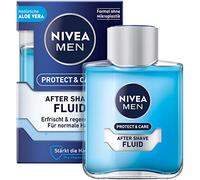 NIVEA MEN Protect & Care After Shave Fluid (100 ml), apaisant After Shave, soin de la peau après rasage à l'aloe vera et à la vitamine B5