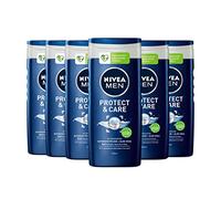 NIVEA MEN Protect & Care Gel Douche Hydratant à l'Aloe Vera Douche Douce pour Peau Nourrie Masculine 6 x 250 ml