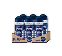 NIVEA MEN Protect & Care Roll-On Déodorant anti-transpirant 6 x 50 ml, Déodorant homme avec 0% d'alcool, Deo Roll avec NIVEA MEN Care Complex, régule la transpiration pour 48 h