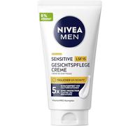 NIVEA MEN Sensitive Crème de soin du visage avec SPF 15, crème hydratante 24 h pour la peau sensible des hommes - Crème apaisante pour le visage pour soulager les irritations de la peau (75 ml)