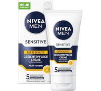 NIVEA MEN Sensitive Crème de soin du visage avec SPF 15, crème hydratante 24 h pour la peau sensible des hommes - Crème apaisante pour le visage pour soulager les irritations de la peau (75 ml)
