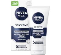 NIVEA MEN Sensitive Crème hydratante 24 h pour peaux sensibles des hommes - Crème apaisante pour le visage pour soulager les irritations de la peau (75 ml)