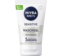 NIVEA MEN Gel nettoyant pour peaux sensibles des hommes sensibles, nettoyant apaisant pour le visage pour soulager les irritations de la peau (100 ml)