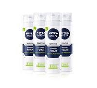 NIVEA Men Sensitive Lot de 4 mousses à raser pour peaux sensibles 200 ml