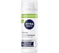 NIVEA Men Sensitive Mousse à raser (50 ml), mousse à raser pour peaux sensibles, mousse à raser douce pour hommes avec camomille, provitamine B5 et vitamine E