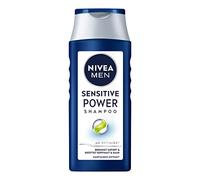 NIVEA MEN Sensitive Power Shampooing apaisant pour homme à l'extrait de graines de chanvre pour un usage quotidien, shampooing capillaire pour cuir chevelu irrité, démangeaisons et irritations (250 ml