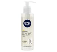 NIVEA MEN Sensitive Pro Menmalist Nettoyant visage et barbe (200 ml), nettoyant visage pour homme, 10 ingrédients essentiels pour enlever en douceur la saleté et les huiles