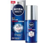 NIVEA MEN Sérum puissant anti-âge 2 en 1 pour homme avec acide hyaluronique pour un effet anti-âge, soin de la peau avec LUMINOUS630® contre les taches de vieillissement et de pigmentation (30 ml)
