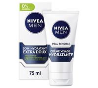 NIVEA MEN Soin Hydratant Extra Doux Peau Sensible (1x75 ml), crème visage hydratante pour homme à la peau sensible et irritée, soin visage homme apaisant 0% alcool