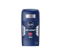 NIVEA MEN - Stick Masculin Dry Impact - Déodorant Homme 72H Anti-Transpirant Aisselles - Anti-Bactérien & Séchage Rapide - 0% Alcool - Peaux Sensibles - 50 ml