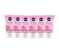 NIVEA Micellair Lot de 6 gels nettoyants pour le visage à l'eau micellaire (150 ml), eau micellaire avec parfum de rose gourmande, démaquillant purifiant, nettoyant visage apaisant