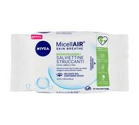 NIVEA MicellAir® Skin Breathe Lingettes Démaquillantes 25 pièces, Lingettes Démaquillantes pour tous les types de maquillage, Lingettes visage délicates en tissu 100% naturel