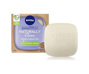 NIVEA Naturally Clean - Savon solide apaisant à l'huile de pépins de raisin - 75 g