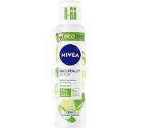 NIVEA NATURALLY GOOD Déodorant atomiseur EcoAir® Aloe Vera (1 x 125 ml), Anti transpirant femme efficacité 24H, Déodorant compressé naturel contenant 95% d’ingrédients d’origine naturelle