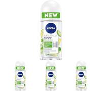 NIVEA NATURALLY GOOD Déodorant Femme Aloe Vera Bio Bille 50 ml, déodorant avec 95% d’ingrédients d’origine naturelle, roll-on fraîcheur 24h (Lot de 4)