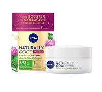NIVEA NATURALLY GOOD Soin de jour Anti-âge à l’Extrait de Bardane Pot (1 x 50 ml), crème hydratante pour toutes peaux, même sensibles, crème visage hydratation 24H