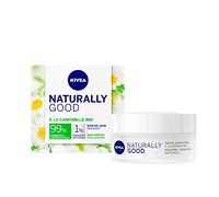 NIVEA NATURALLY GOOD Soin de Jour Peaux Sensibles 50 ml, Soin visage avec 99% d’ingrédients d’origine naturelle, crème de jour enrichie en Camomille BIO