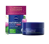 NIVEA NATURALLY GOOD Soin de Nuit Anti-âge à l’Extrait de Bardane Bio & Huile d’Argan Bio 50 ml, crème hydratante tous types de peaux, crème visage hydratation 24H