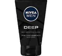 Nivea Deep Nettoyant Visage Et Barbe Au Charbon Noir 100ml