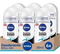 NIVEA NIVEA Roll-On Black & White Invisible Fresh - 50 ML - 6 unités