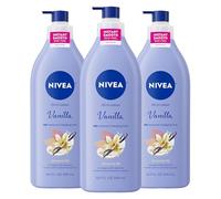 Nivea NIVEA vanille et l'huile d'amande infusée Lotion pour le corps - Absorbant rapide 24 heures d'humidité pour la peau sèche - 16.9 Oz. (Lot de 3)