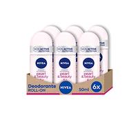 NIVEA Pearl & Beauty Déodorant Roll-On en lot de 6 x 50 ml, Déodorant anti-transpirant avec Extraits de Perle, Déo Roll qui régule la transpiration pendant 48 h