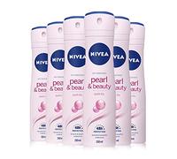 NIVEA Pearl & Beauty Spray déodorant en lot de 6 x 150 ml Déodorant Femme avec Extraits de Perle pour Peau Lumineuse et Souple Deo Spray Anti-Transpirant pour 48h